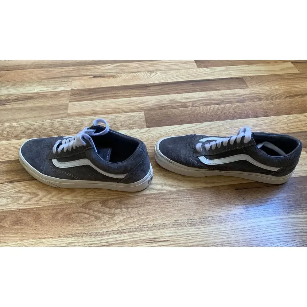Vans Off The Wall Sneakers M 8, W 9.5 Dark Gray Pig Suede Skate Sporting